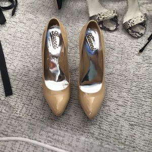 Tan Gucci Patton Leather Shoes